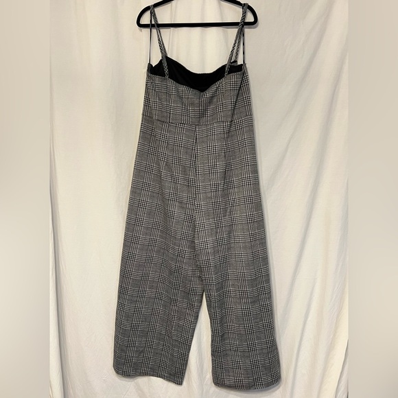 Forever 21 Black and White Plaid Jumpsuit Adjustable Straps - Picture 3 of 5